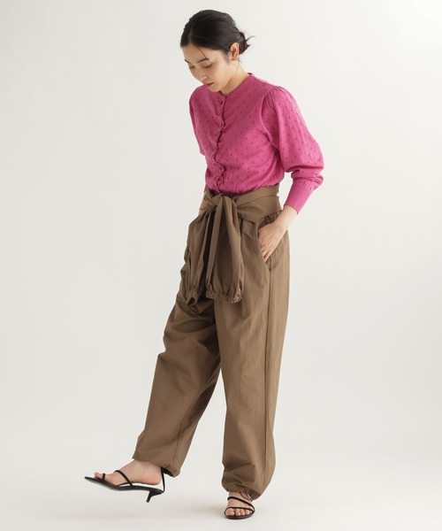 studio CLIP（スタディオクリップ）の「【daily CLIP】アイレットギャザーカーディガン（カーディガン/ボレロ・レディース・ピンク/ホワイト/ネイビー・FREE）」の19枚目の写真