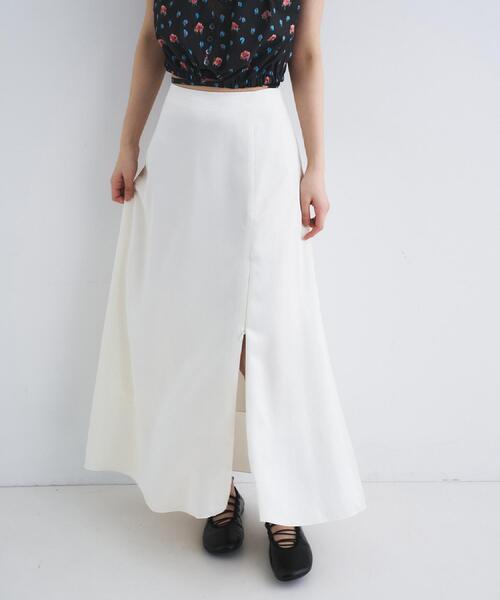 CODE A(コードエー)の「satin slit flare skirt(スカート・レディース・ホワイト/ブラック/ライトグレー・36/38)」の13枚目の写真