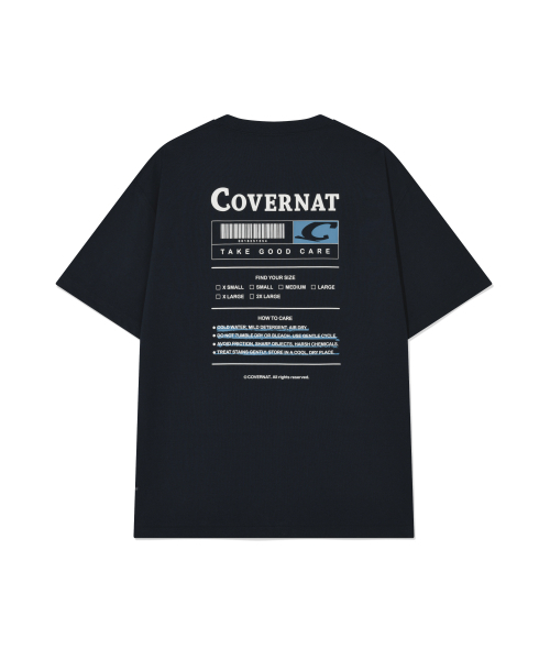 COVERNAT(カバーナット)の「スーピマラベルグラフィックTシャツダークネイビー(Tシャツ/カットソー・レディース・その他・SMALL/MEDIUM/LARGE/X-LARGE/XX-LARGE/X-SMALL)」の2枚目の写真