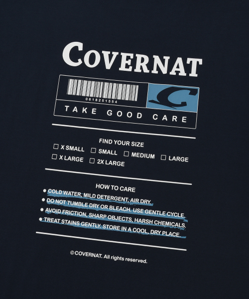 COVERNAT(カバーナット)の「スーピマラベルグラフィックTシャツダークネイビー(Tシャツ/カットソー・レディース・その他・SMALL/MEDIUM/LARGE/X-LARGE/XX-LARGE/X-SMALL)」の10枚目の写真