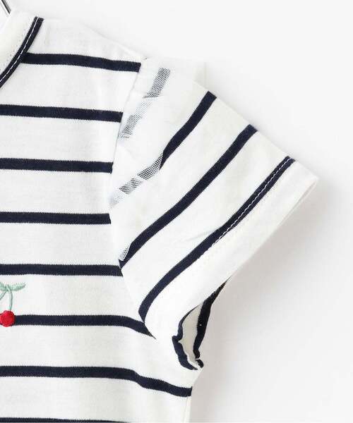 sense of wonder（センスオブワンダー）の「チェリー刺しゅう半袖Tシャツ（Tシャツ/カットソー・キッズ・ネイビー/ラベンダー/オフホワイト/ピンク・110cm/100cm/90cm/80ｃｍ/130cm/120cm）」の13枚目の写真