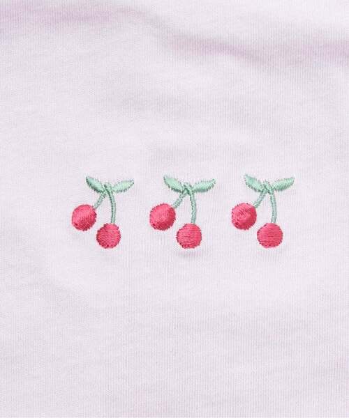 sense of wonder（センスオブワンダー）の「チェリー刺しゅう半袖Tシャツ（Tシャツ/カットソー・キッズ・ネイビー/ラベンダー/オフホワイト/ピンク・110cm/100cm/90cm/80ｃｍ/130cm/120cm）」の10枚目の写真