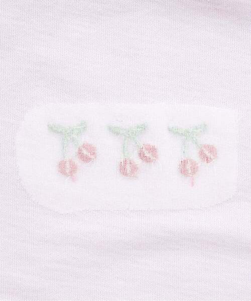 sense of wonder（センスオブワンダー）の「チェリー刺しゅう半袖Tシャツ（Tシャツ/カットソー・キッズ・ネイビー/ラベンダー/オフホワイト/ピンク・110cm/100cm/90cm/80ｃｍ/130cm/120cm）」の9枚目の写真