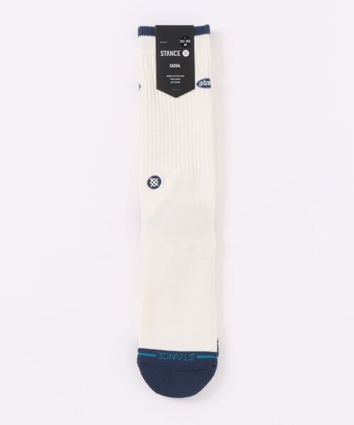 STANCE(スタンス)の「STANCE/スタンス ソックス クルー丈 BLURRED CREW A556A26BLU(ソックス/靴下・メンズ・ホワイト×ネイビー・L)」の4枚目の写真