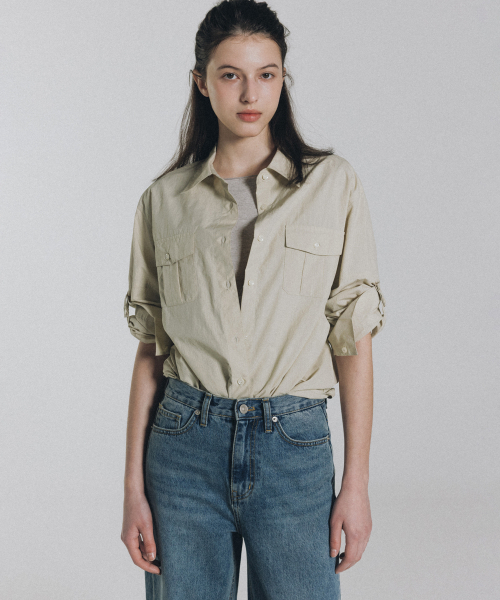 ANDNEEDS(アンドニーズ)の「Foin pocket shirt (beige)(シャツ/ブラウス・レディース・その他・FREE)」の2枚目の写真