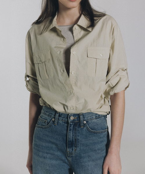 ANDNEEDS(アンドニーズ)の「Foin pocket shirt (beige)(シャツ/ブラウス・レディース・その他・FREE)」の3枚目の写真