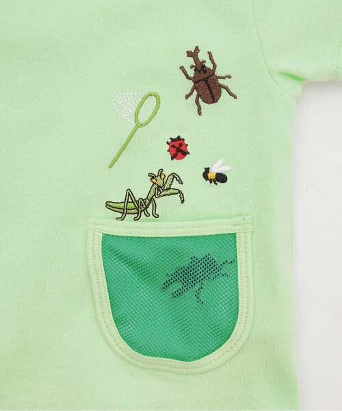kladskap（クレードスコープ）の「【人気商品再入荷】【直営店で取り扱い無し】ポケットから昆虫半袖Tシャツ（Tシャツ/カットソー・キッズ・クリーム/ライトグリーン・130cm/120cm/100cm/110cm/90cm）」の7枚目の写真