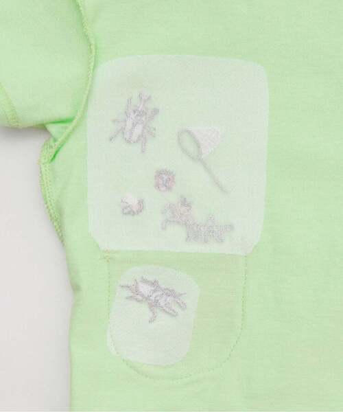 kladskap（クレードスコープ）の「【人気商品再入荷】【直営店で取り扱い無し】ポケットから昆虫半袖Tシャツ（Tシャツ/カットソー・キッズ・クリーム/ライトグリーン・130cm/120cm/100cm/110cm/90cm）」の9枚目の写真