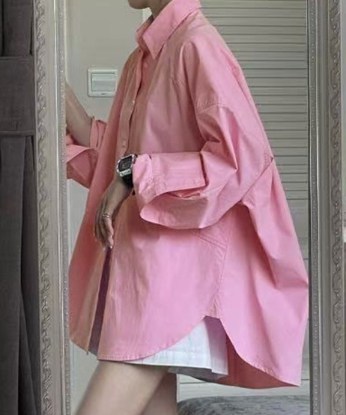 Ada.(エイダ)の「【Mellfy】オーバーサイズ ボリュームスリーブ シャツ ブラウス(シャツ/ブラウス・レディース・ブルー/オフホワイト/ピンク・M)」の8枚目の写真