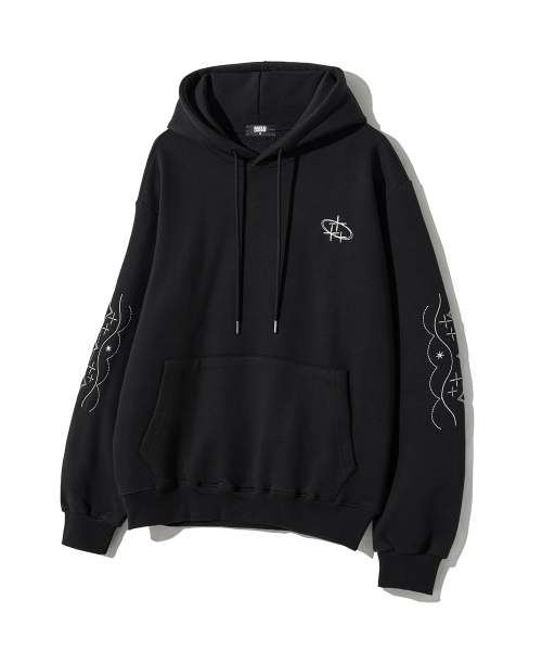 GAKKAI UNIONS(ガッカイユニオンズ)の「スターロイト刺繍フードティー ブラック(パーカー・レディース・その他・SMALL/MEDIUM/LARGE/X-LARGE)」の8枚目の写真