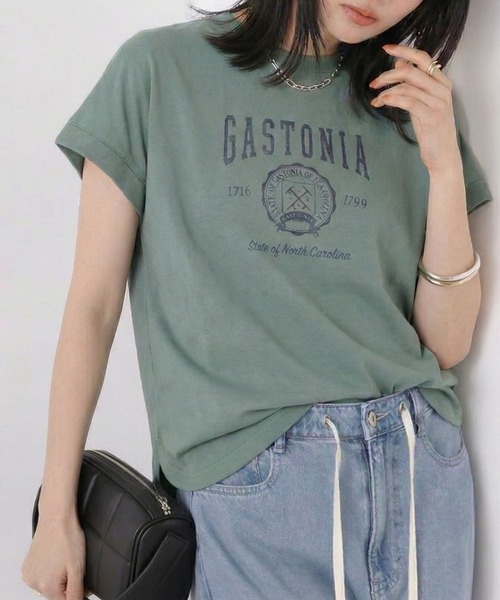 BELLUNA(ベルーナ)の「【接触冷感 UV対策 アンチピリング】ひんやリッチコットンドルマン綿100Tシャツ(Tシャツ/カットソー・レディース・オフホワイト/杢グレー/ピンク/ブラック/カーキ/チャコール・X-LARGE/LARGE/MEDIUM)」の1枚目の写真