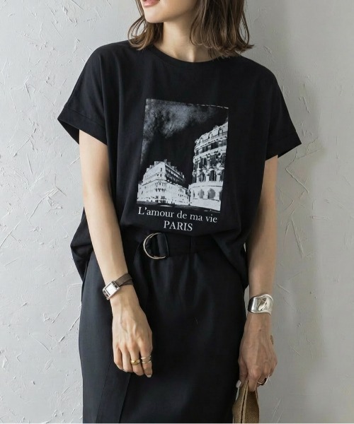 BELLUNA(ベルーナ)の「【接触冷感 UV対策 アンチピリング】ひんやリッチコットンドルマン綿100Tシャツ(Tシャツ/カットソー・レディース・オフホワイト/杢グレー/ピンク/ブラック/カーキ/チャコール・X-LARGE/LARGE/MEDIUM)」の3枚目の写真