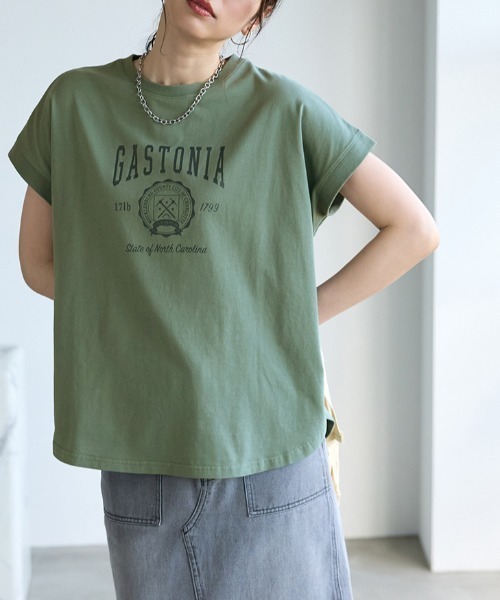 BELLUNA(ベルーナ)の「【接触冷感 UV対策 アンチピリング】ひんやリッチコットンドルマン綿100Tシャツ(Tシャツ/カットソー・レディース・オフホワイト/杢グレー/ピンク/ブラック/カーキ/チャコール・X-LARGE/LARGE/MEDIUM)」の17枚目の写真