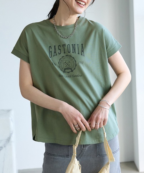 BELLUNA(ベルーナ)の「【接触冷感 UV対策 アンチピリング】ひんやリッチコットンドルマン綿100Tシャツ(Tシャツ/カットソー・レディース・オフホワイト/杢グレー/ピンク/ブラック/カーキ/チャコール・X-LARGE/LARGE/MEDIUM)」の18枚目の写真