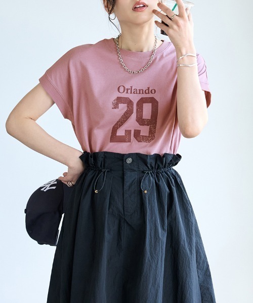 BELLUNA(ベルーナ)の「【接触冷感 UV対策 アンチピリング】ひんやリッチコットンドルマン綿100Tシャツ(Tシャツ/カットソー・レディース・オフホワイト/杢グレー/ピンク/ブラック/カーキ/チャコール・X-LARGE/LARGE/MEDIUM)」の22枚目の写真