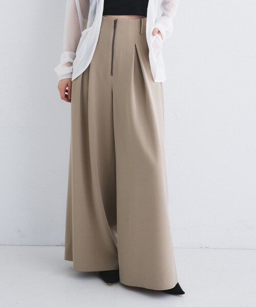 CODE A（コードエー）の「zip wide pants（その他パンツ・レディース・ブラック/ベージュ・34/36/38）」の2枚目の写真