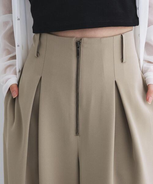 CODE A（コードエー）の「zip wide pants（その他パンツ・レディース・ブラック/ベージュ・34/36/38）」の4枚目の写真