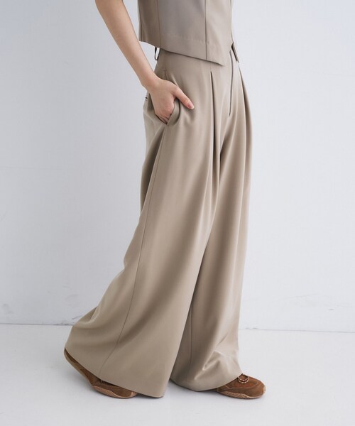 CODE A（コードエー）の「zip wide pants（その他パンツ・レディース・ブラック/ベージュ・34/36/38）」の5枚目の写真