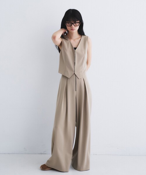 CODE A（コードエー）の「zip wide pants（その他パンツ・レディース・ブラック/ベージュ・34/36/38）」の7枚目の写真