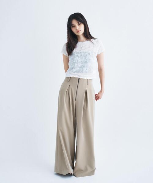 CODE A（コードエー）の「zip wide pants（その他パンツ・レディース・ブラック/ベージュ・34/36/38）」の12枚目の写真