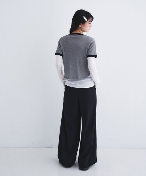 CODE A(コードエー)の「zip wide pants(その他パンツ・レディース・ブラック/ベージュ・34/36/38)」の3枚目の写真