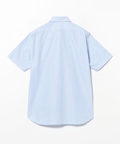 BEAMS F(ビームスエフ)の「COOLMAX(R) カラミ ショートスリーブ カッタウェイカラーシャツ(シャツ/ブラウス・メンズ・ホワイト/サックスブルー/ネイビー・LARGE/MEDIUM/SMALL/X-LARGE)」の6枚目の写真