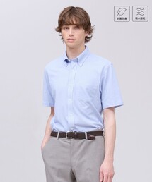 【吸水速乾 / 抗菌防臭 / 遮熱 / 防シワ】【J.PRESS OXFORD JERSEY】カノコインレイ半袖 シャツ / B.D.