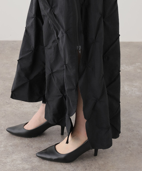 VERMEIL par iena（ヴェルメイユパーイエナ）の「TanC TOKYO タンクトウキョウ Embroidery Over スカート TC26A-048（スカート・レディース・ブラック・FREE）」の8枚目の写真