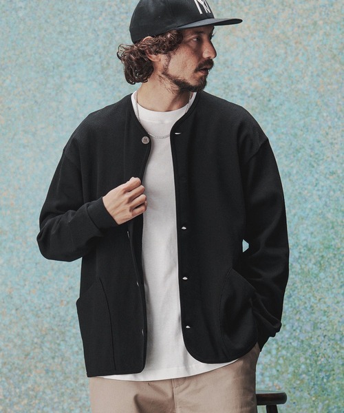 THEOREM(セオレム)の「mcg3809- Honeycomb Army Cardigan ハニカムカーディガン(TRM-7313)(カーディガン/ボレロ・メンズ・杢グレー/ブラック・L/M)」の19枚目の写真
