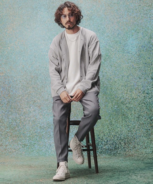 THEOREM(セオレム)の「mcg3809- Honeycomb Army Cardigan ハニカムカーディガン(TRM-7313)(カーディガン/ボレロ・メンズ・杢グレー/ブラック・L/M)」の5枚目の写真
