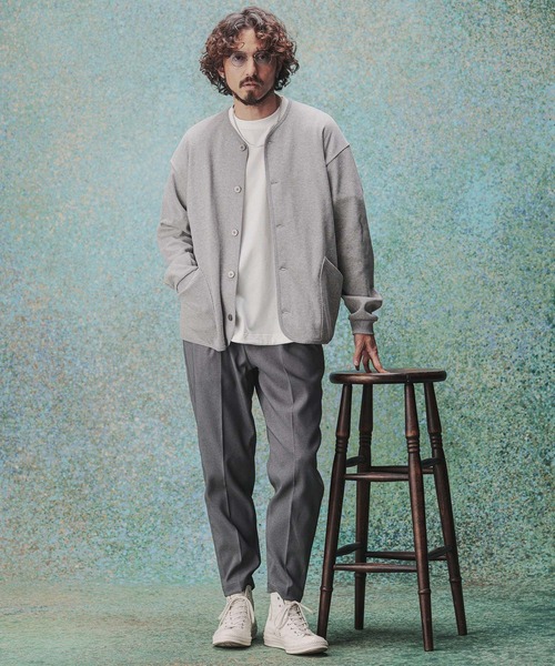 THEOREM(セオレム)の「mcg3809- Honeycomb Army Cardigan ハニカムカーディガン(TRM-7313)(カーディガン/ボレロ・メンズ・杢グレー/ブラック・L/M)」の6枚目の写真