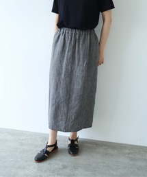 yuni | △Hemp/C herringbone tight gum skirt(スカート)