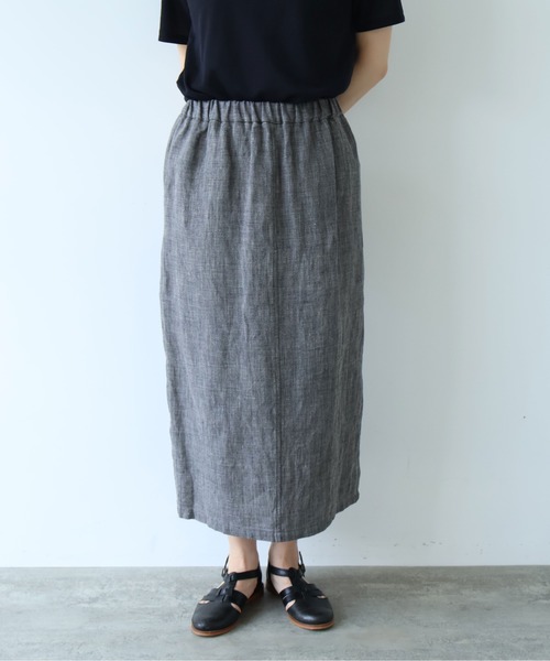 yuni(ユニ )の「△Hemp/C herringbone tight gum skirt(スカート・レディース・ベージュ/ブラック・FREE)」の22枚目の写真