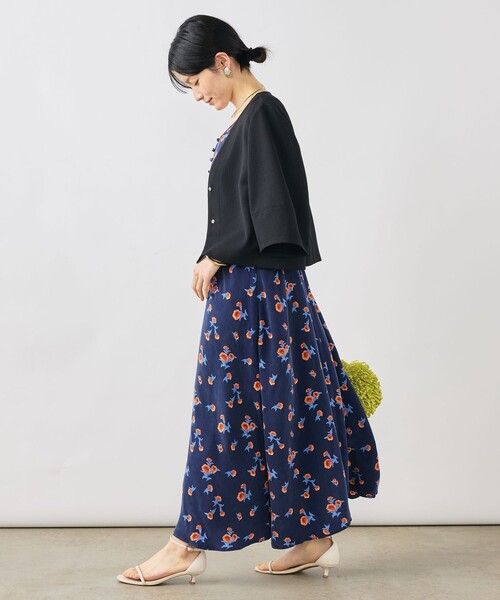 NOLLEY’S(ノーリーズ)の「ウォッシャブルスカーレット柄ワンピース(ワンピース・レディース・ブルー系その他6・38/36)」の12枚目の写真
