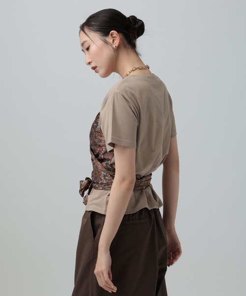 LEPSIM（レプシィム）の「ペイズリースカーフT　668114（Tシャツ/カットソー・レディース・ブラック/アイボリー/ブラウン・FREE）」の8枚目の写真