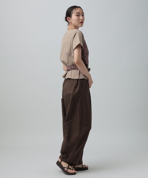 LEPSIM（レプシィム）の「ペイズリースカーフT　668114（Tシャツ/カットソー・レディース・ブラック/アイボリー/ブラウン・FREE）」の11枚目の写真