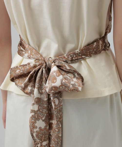 LEPSIM（レプシィム）の「ペイズリースカーフT　668114（Tシャツ/カットソー・レディース・ブラック/アイボリー/ブラウン・FREE）」の19枚目の写真