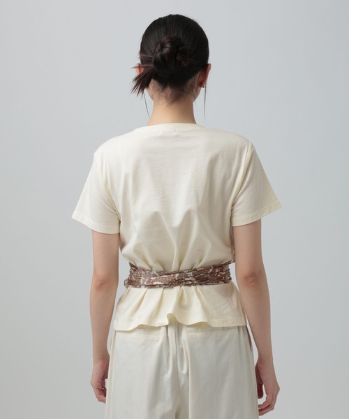 LEPSIM（レプシィム）の「ペイズリースカーフT　668114（Tシャツ/カットソー・レディース・ブラック/アイボリー/ブラウン・FREE）」の22枚目の写真