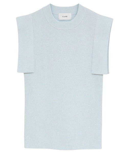 L.H.P（エルエイチピー）の「CLANE/クラネ/SQUARE SLEEVE KNIT TOPS（ニット/セーター・レディース・ホワイト/ブルー/チャコールグレー/その他24・1）」の2枚目の写真