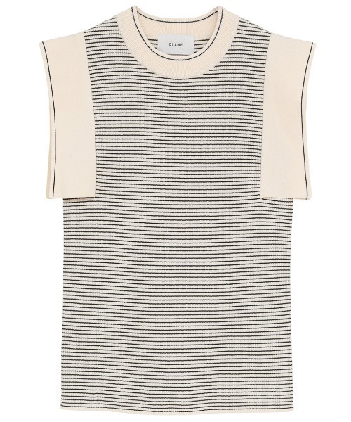 L.H.P（エルエイチピー）の「CLANE/クラネ/SQUARE SLEEVE KNIT TOPS（ニット/セーター・レディース・ホワイト/ブルー/チャコールグレー/その他24・1）」の4枚目の写真