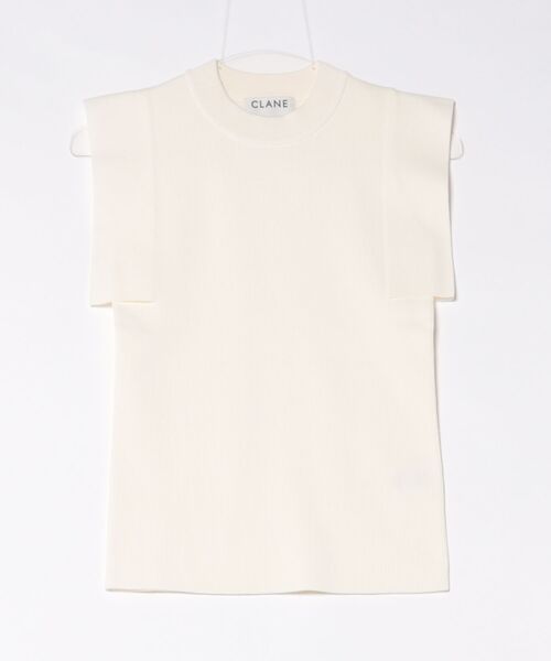 L.H.P（エルエイチピー）の「CLANE/クラネ/SQUARE SLEEVE KNIT TOPS（ニット/セーター・レディース・ホワイト/ブルー/チャコールグレー/その他24・1）」の5枚目の写真