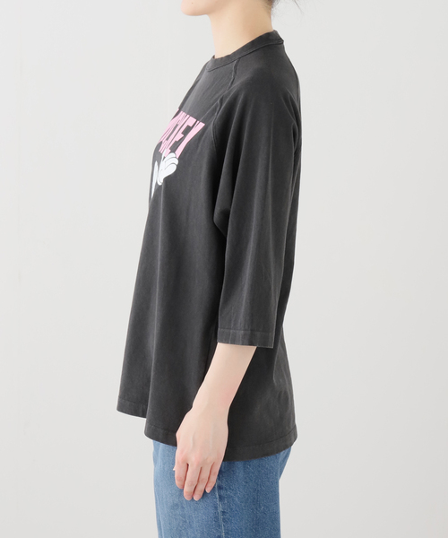 OUTDOOR PRODUCTS（アウトドアプロダクツ）の「GRS Mickey 7/S T-Shirt（Tシャツ/カットソー・レディース・チャコールグレー/ホワイト・FREE）」の3枚目の写真