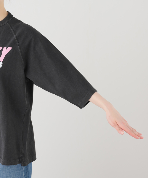 OUTDOOR PRODUCTS（アウトドアプロダクツ）の「GRS Mickey 7/S T-Shirt（Tシャツ/カットソー・レディース・チャコールグレー/ホワイト・FREE）」の5枚目の写真