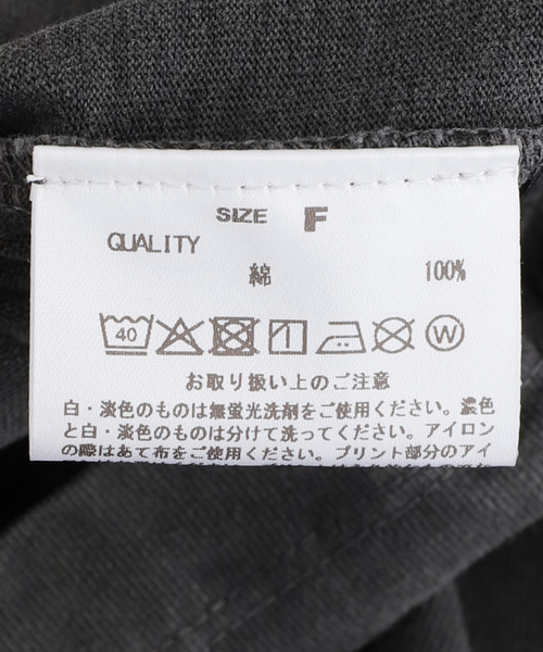 OUTDOOR PRODUCTS（アウトドアプロダクツ）の「GRS Mickey 7/S T-Shirt（Tシャツ/カットソー・レディース・チャコールグレー/ホワイト・FREE）」の8枚目の写真