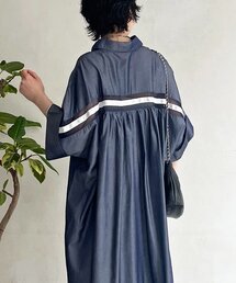 un dix cors | バックテープ半袖シャツワンピース(ワンピース)