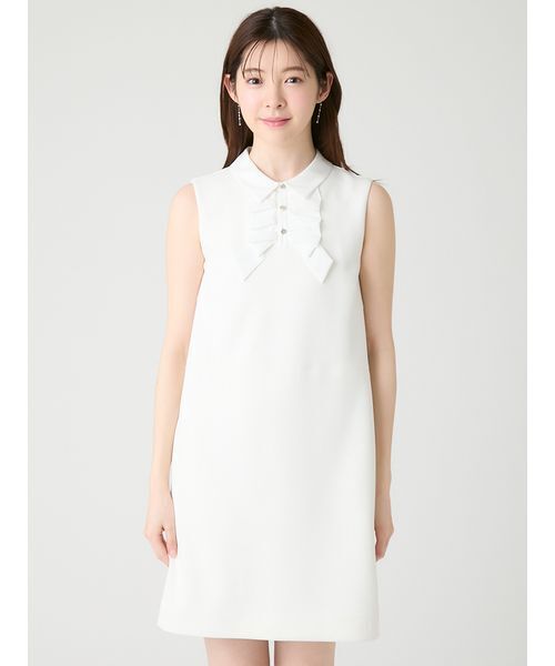 CELFORD(セルフォード)の「【洗える】リボンデザイン襟付きミニワンピース(ワンピース・レディース・インディゴブルー/アイボリー/ブラック・36/38)」の9枚目の写真
