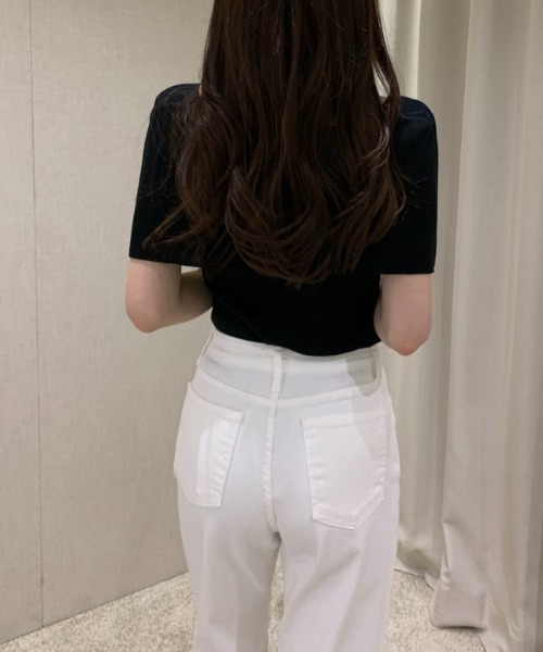 FAVORITO（ファヴォリート）の「ニットトップス（ニット/セーター・レディース・ブラック/ライトブルー/ベージュ/ホワイト・F）」の13枚目の写真