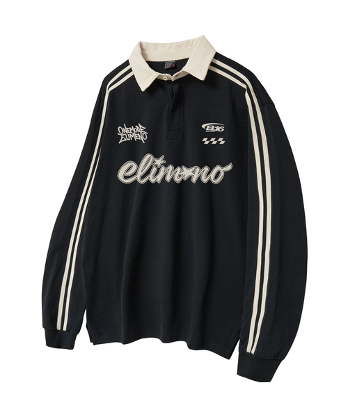 ELIMENO(エリメノ)の「EL エルテイズ トラックカラーTシャツ 2カラー(Tシャツ/カットソー・メンズ・ブラック/アイボリー・1/2/3)」の1枚目の写真