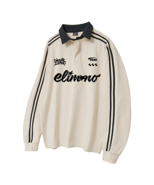 ELIMENO(エリメノ)の「EL エルテイズ トラックカラーTシャツ 2カラー(Tシャツ/カットソー・メンズ・ブラック/アイボリー・1/2/3)」の6枚目の写真