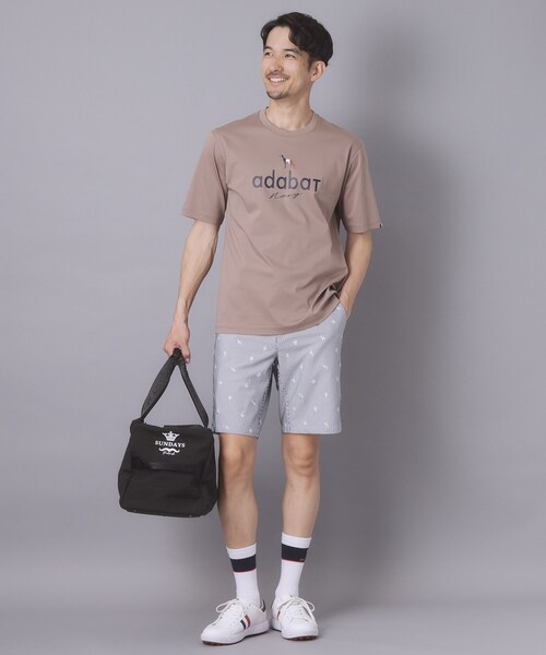 adabat（アダバット）の「【ADABAT NAVY】吸水速乾　エンブロイダリーサッカーハーフパンツ（その他パンツ・メンズ・ネイビー系2/ホワイト系3・48/46/50）」の8枚目の写真